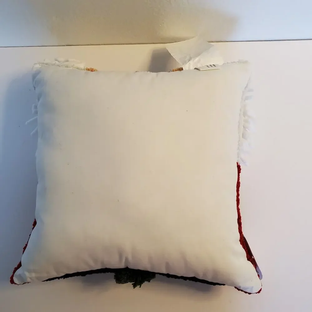 Nutcracker Pillow Christmas Peking Handicraft 3D Holiday Hand Hooked 14x14 New
